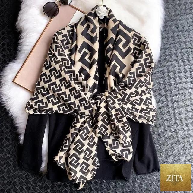 Women’s leopard print cotton scarf by Stevvex, large size winter shawl with floral tassels, perfect for warm casual winter wear.