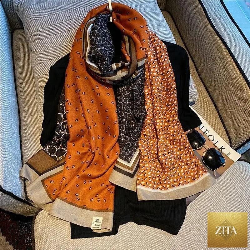 Women’s leopard print cotton scarf by Stevvex, large size winter shawl with floral tassels, cozy and stylish for casual wear.
