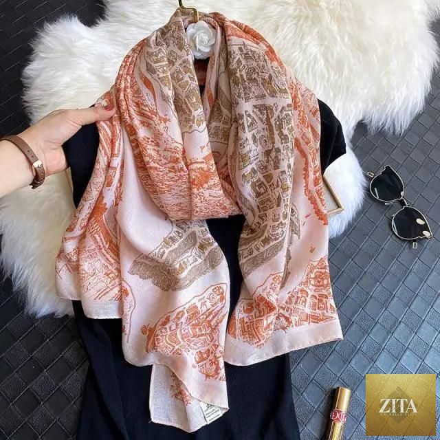 Women’s leopard print cotton scarf by Stevvex featuring floral tassels, large size winter shawl and casual silk wrap.