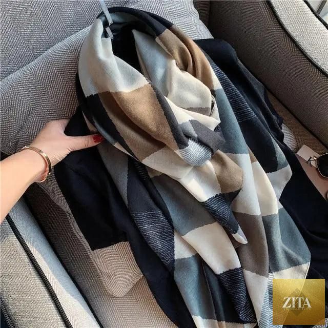 Women’s leopard print cotton scarf by Stevvex, large winter shawl with floral tassels, perfect for warm casual wear.