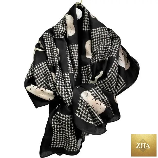 Women’s leopard print cotton scarf by Stevvex, large winter shawl with floral tassels, casual warm wrap for women