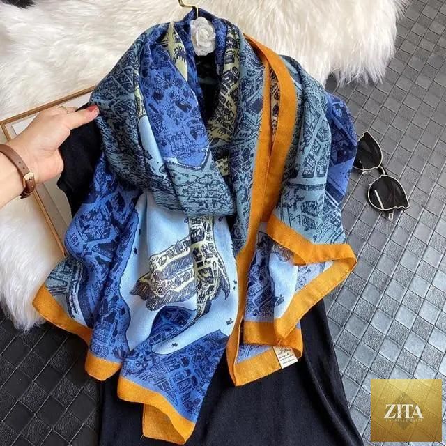 Women’s leopard print cotton scarf by Stevvex, large size winter shawl with floral tassels, warm casual wrap for women.
