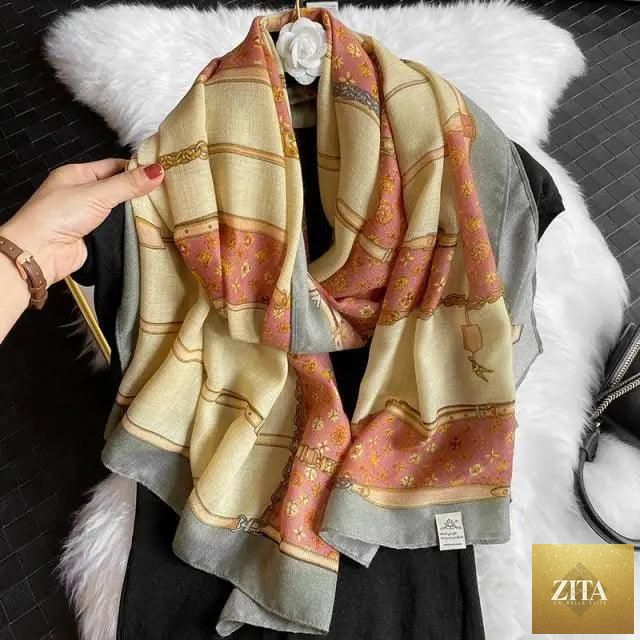 Women’s leopard print cotton scarf by Stevvex, large winter shawl with floral tassels, warm casual wear for women.