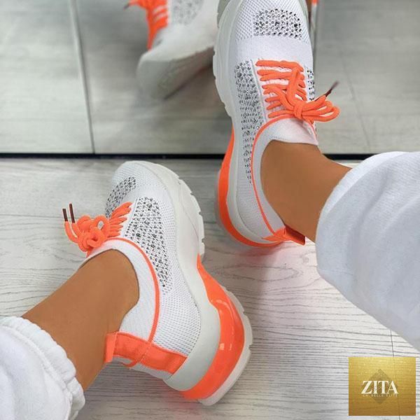Women Stevvex sport elegant sneakers with platform, lightweight breathable design, casual flats, perfect for spring and summer activities.