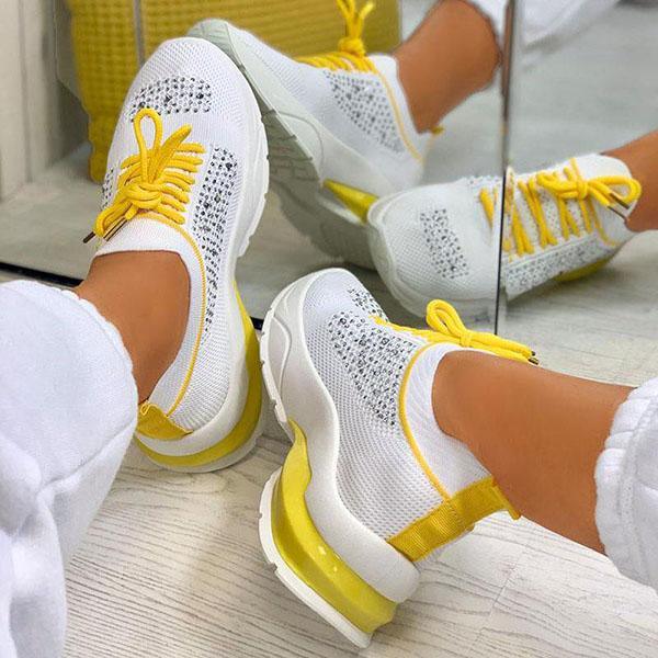 Women Stevvex sport elegant sneakers with platform soles, lightweight breathable design, casual flats for spring and summer.