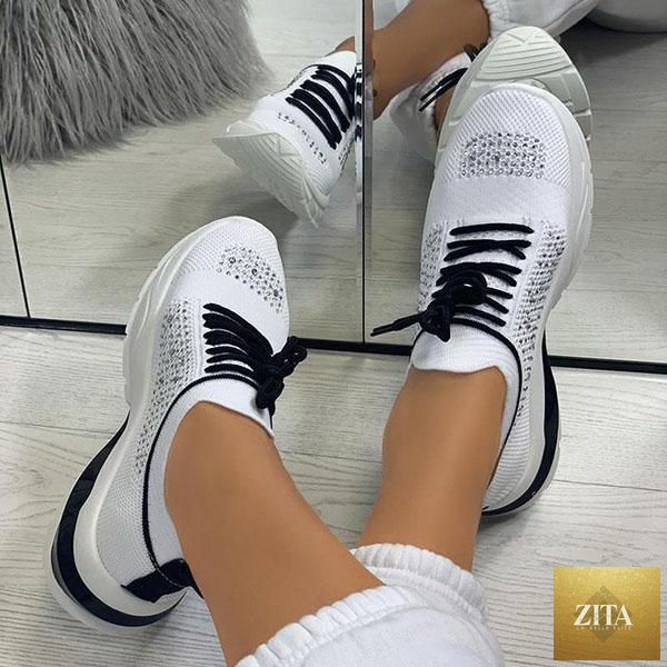 Women Stevvex sport elegant sneakers with platform soles, lightweight, breathable, casual design for spring and summer walks or running.