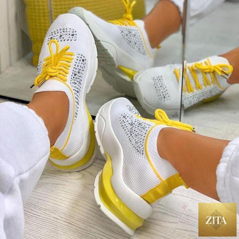 Women Stevvex sport elegant sneakers with platform soles, breathable lightweight design, casual flats for spring and summer activities.