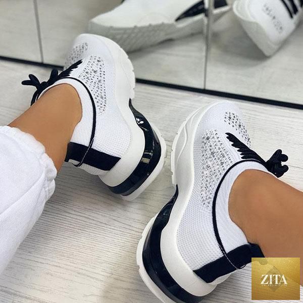 Women Stevvex sport elegant sneakers with platform soles, lightweight, breathable, casual flats for spring and summer activities.