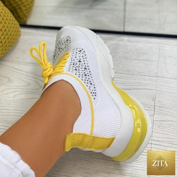 Women Stevvex sport elegant sneakers with platform soles, lightweight breathable design, casual style for spring and summer.