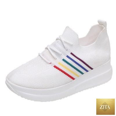 Women’s Stevvex sport elegant sneakers with platform soles, lightweight breathable design, casual flats, ideal for spring and summer.
