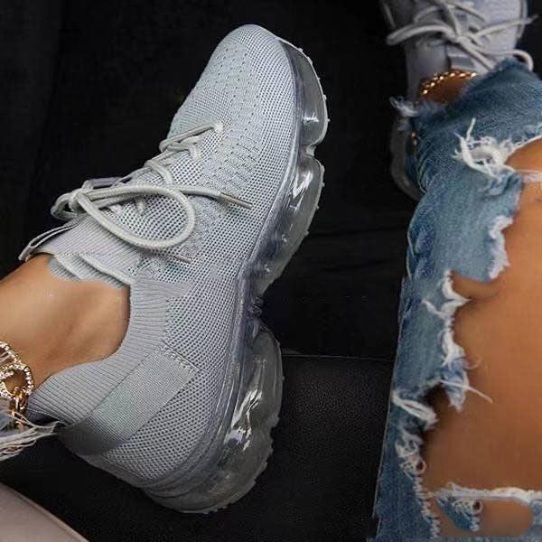 Women Stevvex trendy breathable lace-up sneakers with cushioned soles, ideal for running, outdoor sports, and casual spring summer wear.
