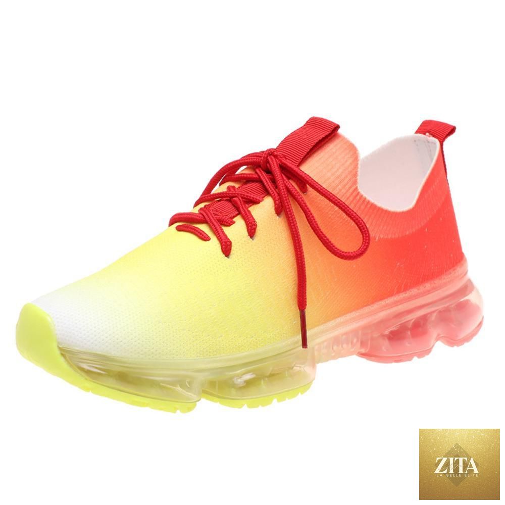 Women Stevvex trendy sneakers with cushion soles, lace-up design, breathable fabric, suitable for running, outdoor, and casual wear.