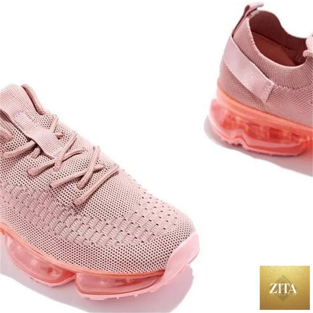 Women Stevvex trendy sneakers with cushion soles, lace-up design, breathable fabric, ideal for running, outdoor, and spring-summer wear.