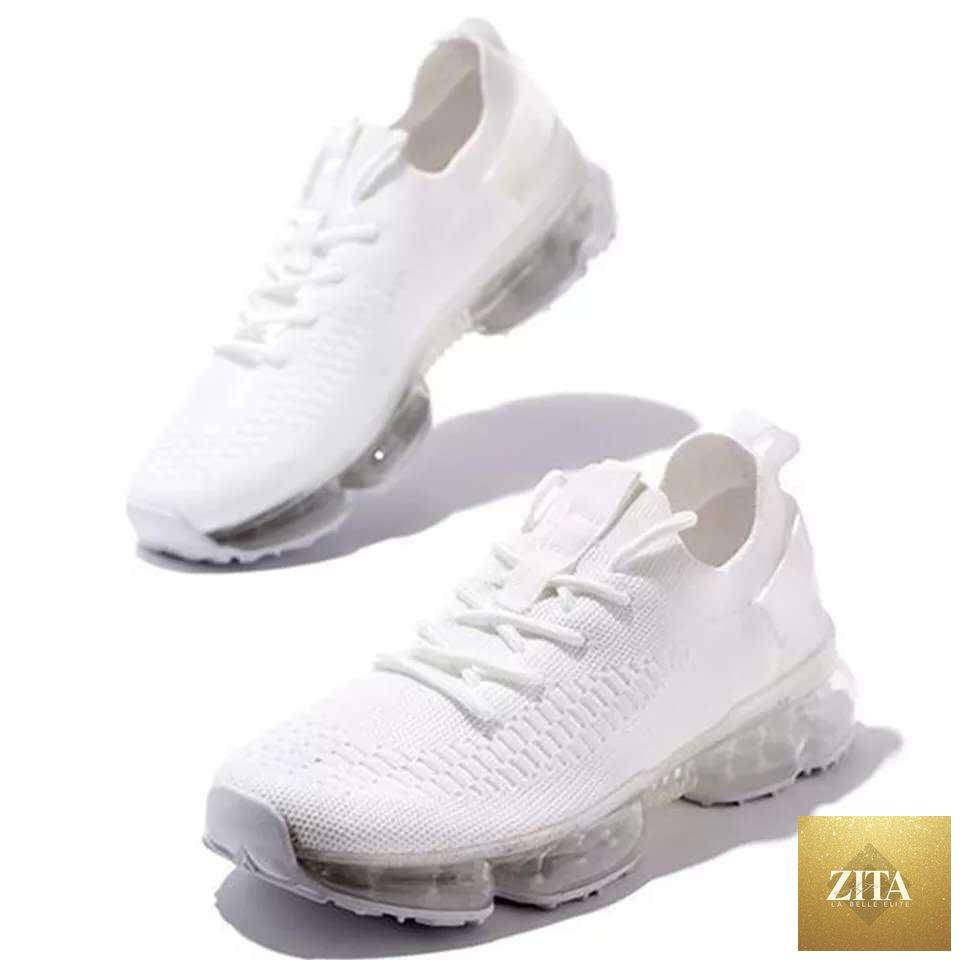Women Stevvex trendy sneakers with cushion soles, lace-up design, breathable fabric, suitable for running, sports, and outdoor activities.