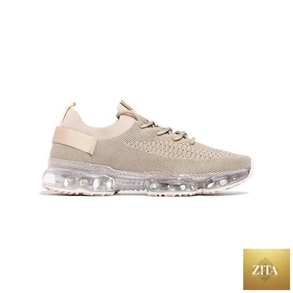 Women Stevvex trendy sneakers with cushion soles, lace-up design, breathable fabric, ideal for running and outdoor sports.