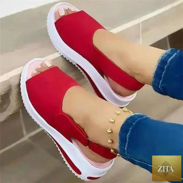 Women's casual stylish summer sandals by Stevvex with comfortable flats, elegant buckle strap, perfect for fashion and everyday wear.