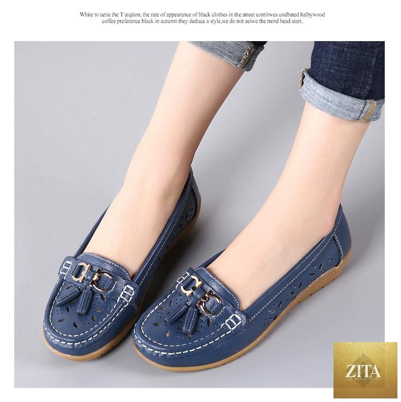 Women's summer espadrilles by Stevvex, genuine leather flats with low heels, slip-on casual shoes perfect for spring comfort.