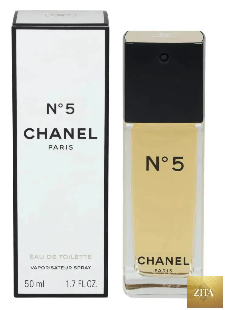 Mandotos Chanel No.5 Eau De Toilette spray bottle, 50ml/1.7oz, non-refillable glass perfume bottle with elegant design