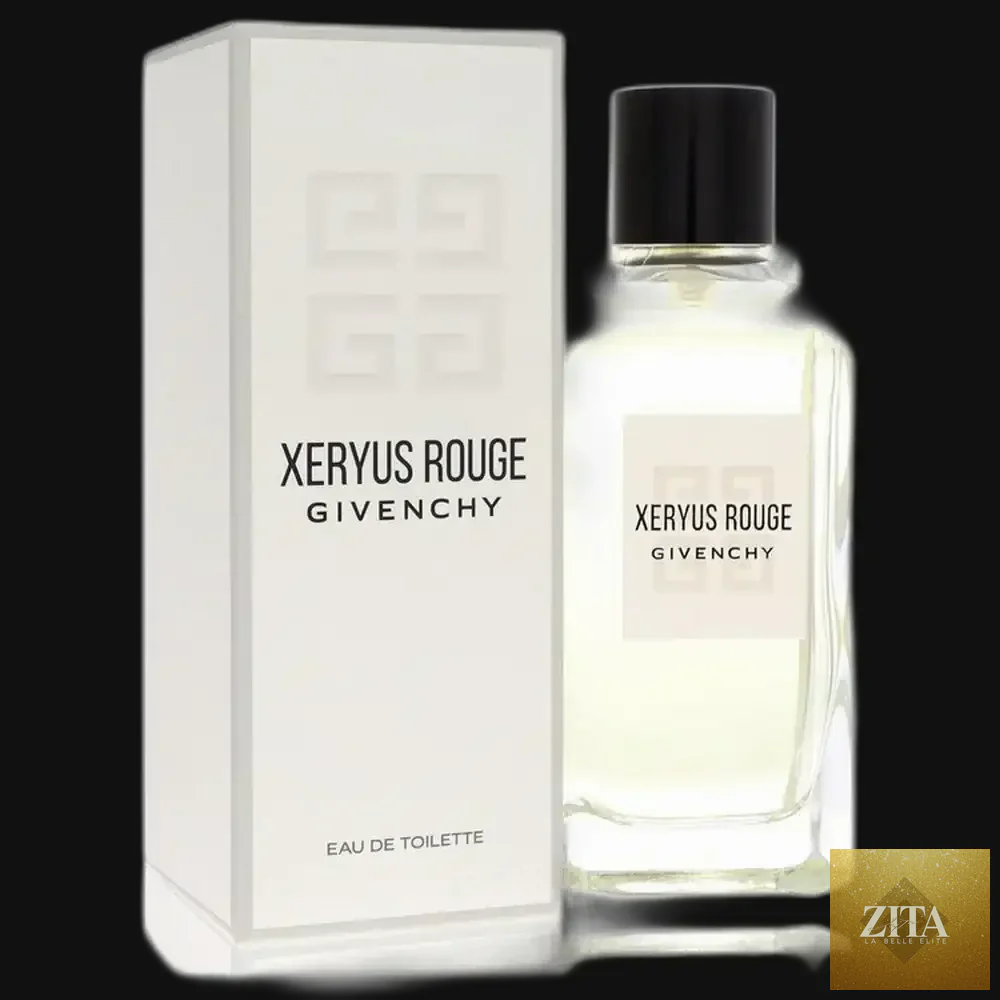Zita La Belle Elite Xeryus Rouge by Givenchy men's cologne in a 3.4 oz eau de toilette spray, featuring a sleek bottle design.