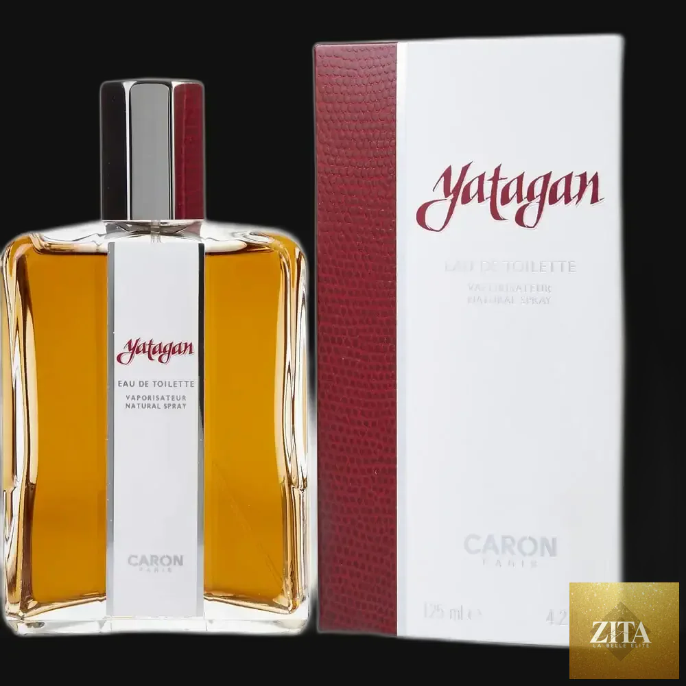 Yatagan by Caron men's cologne in a 4.2 oz eau de toilette spray, featuring a sleek bottle design.