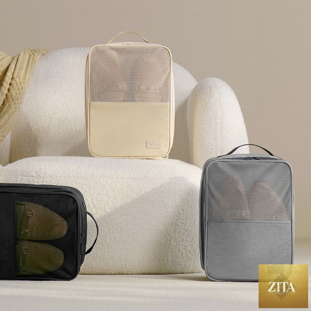 Shoe storage bag, anti-splashing thickened shoe box, travel storage shoe bag, can accommodate three pairs of shoe storage bag
