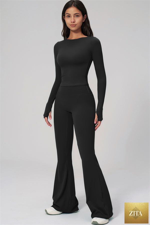 The Rapture Long Sleeve T-shirt Flared Leggings 2-Piece Set