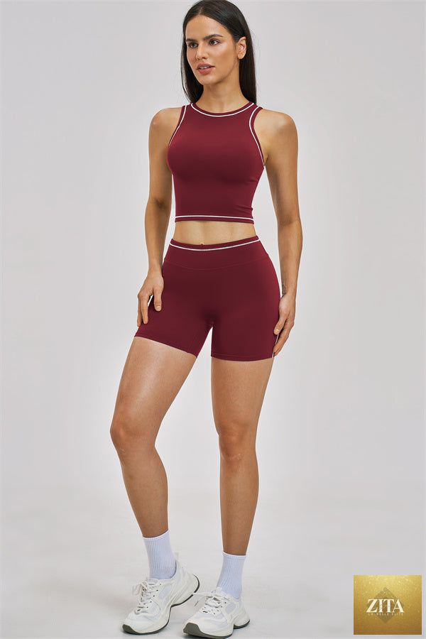 The Unbound Crop Top Shorts 2-Piece Set