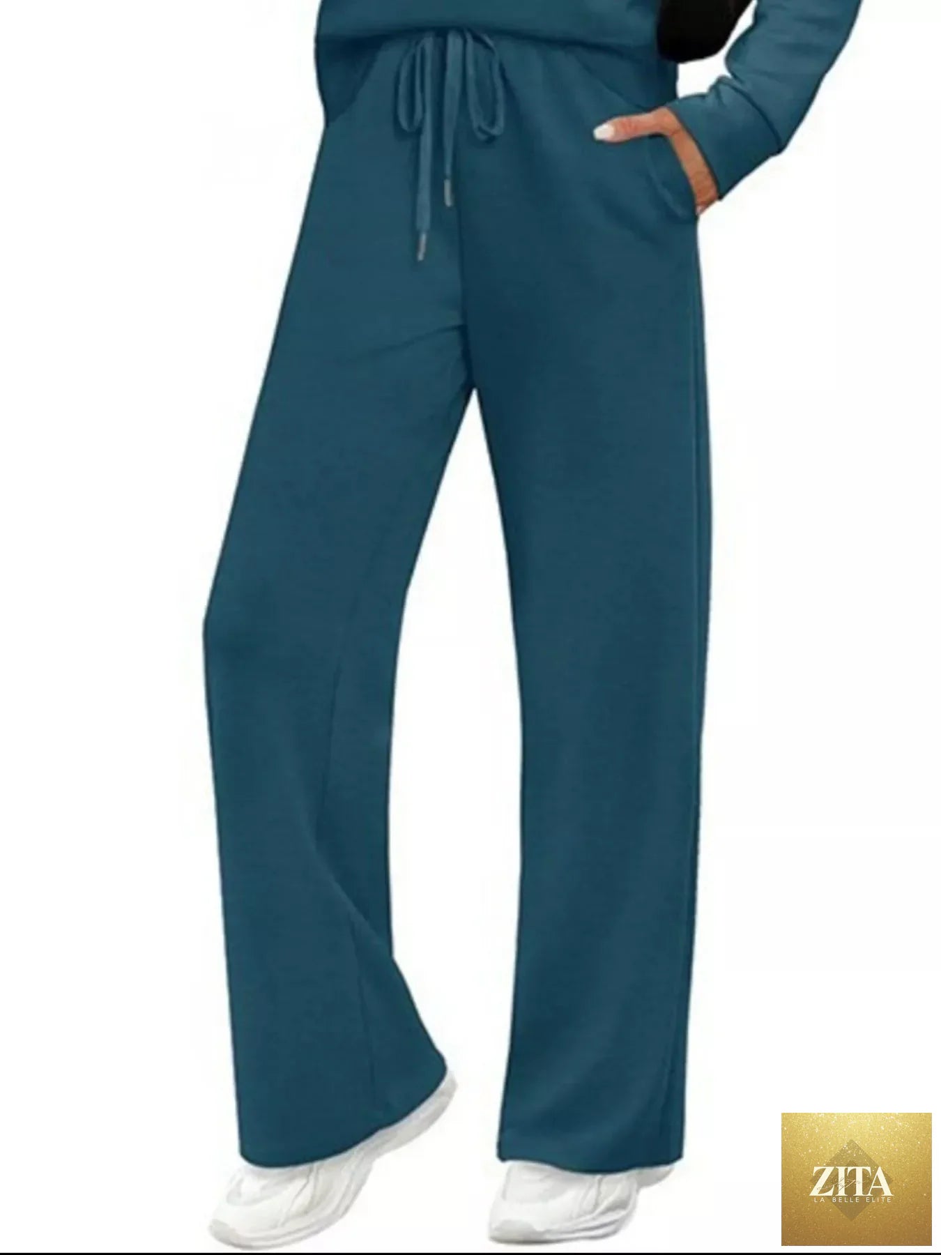 Full Size Long Sleeve Round Neck Top and Pants Set Plus Size