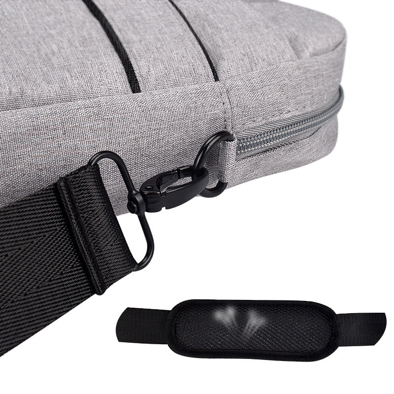 Black FLIPSTYLEZLLC laptop shoulder bag with padded strap and multiple compartments, designed for easy carrying and organization.