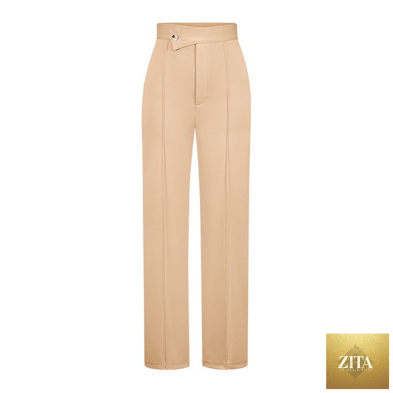 Women’s casual autumn office bootcut pants by Wanita Store, featuring wide-leg style and versatile, fashionable design.