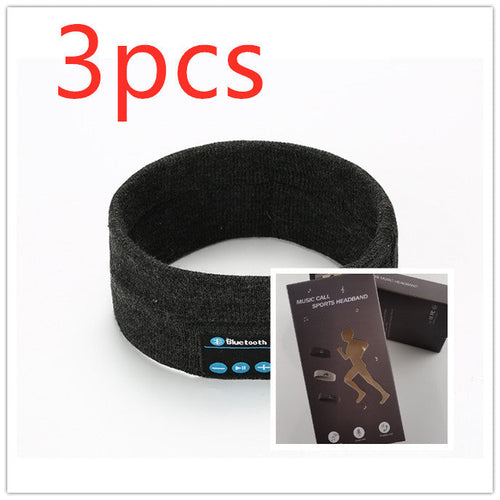Wireless Bluetooth-compatible Headband Outdoor Fitness Yoga Headband Blue Strawberry