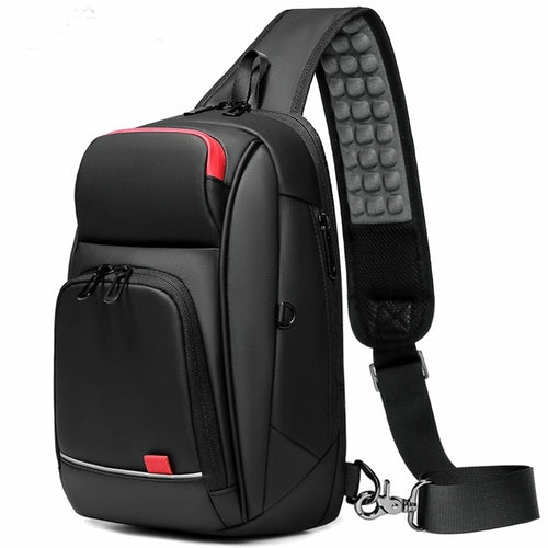 Black Outdoor Fashion Sports Men's Chest Bag