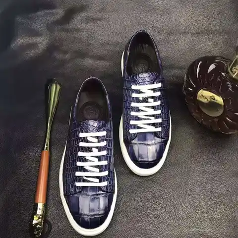 Handmade men's Don John Crocodile Sneakers featuring textured crocodile pattern and stylish design, crafted by donjohnbyvictoriacharles.