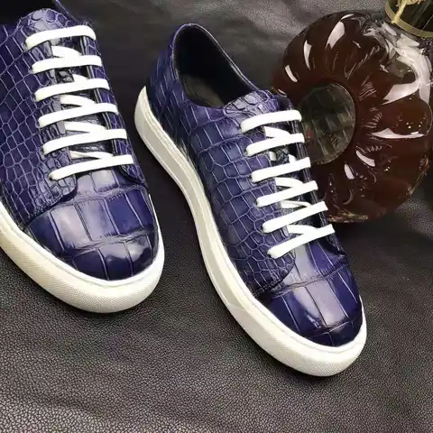 Handmade men's Crocodile Sneakers by Don John featuring textured leather and stylish design, crafted by donjohnbyvictoriacharles.