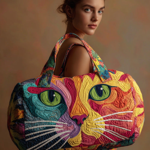 Social Buzz eSIMs quilted travel bag with embroidery, versatile sports and fitness bag, suitable for short trips and active use.