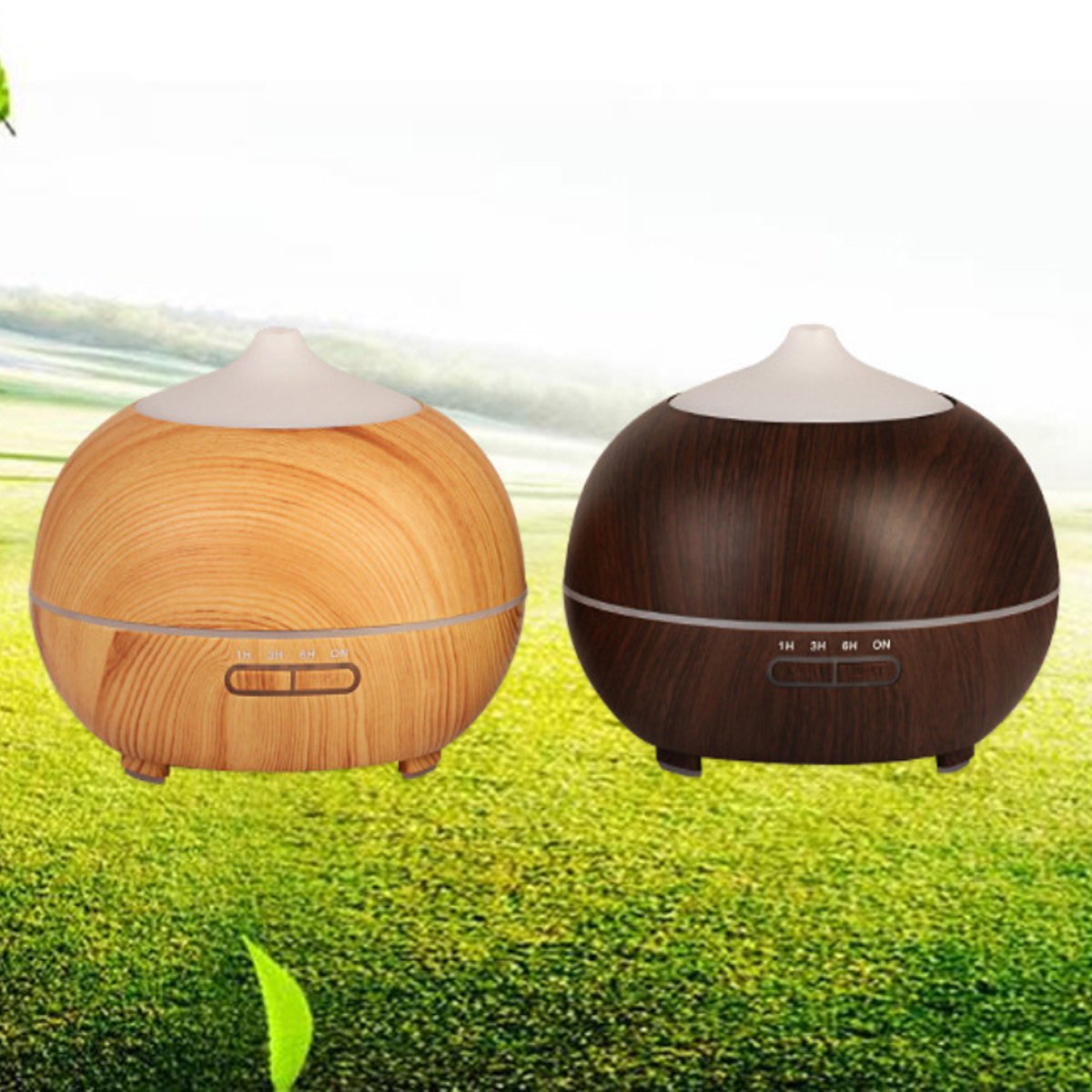 Mistyrious Essential Oil Humidifier Natural Oak Design With Easy Salmon Lucky