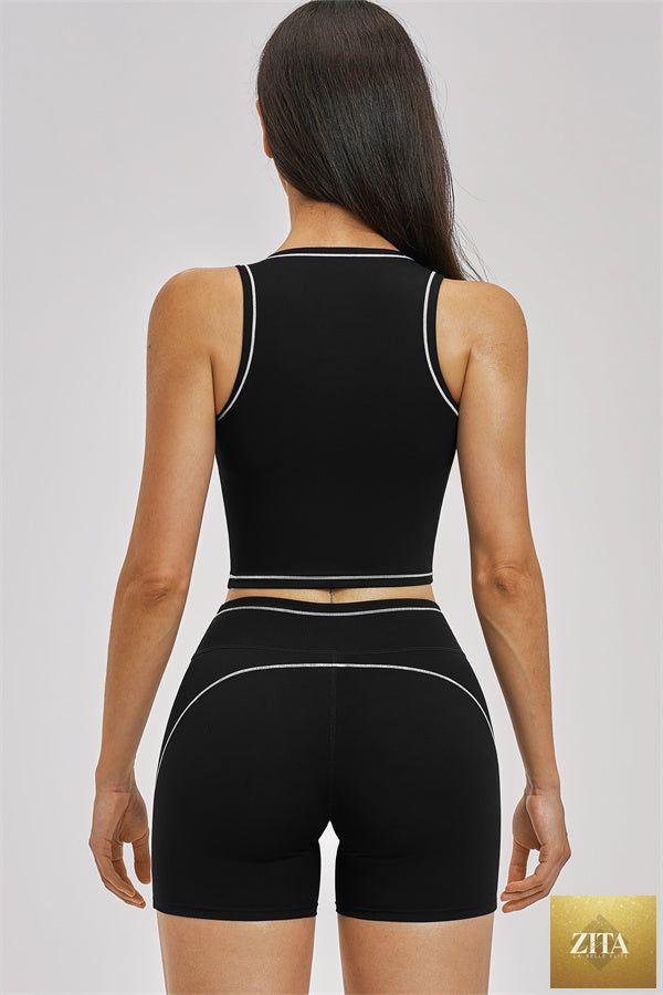The Unbound Crop Top Shorts 2-Piece Set
