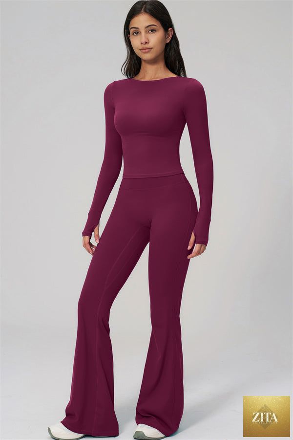 The Rapture Long Sleeve T-shirt Flared Leggings 2-Piece Set
