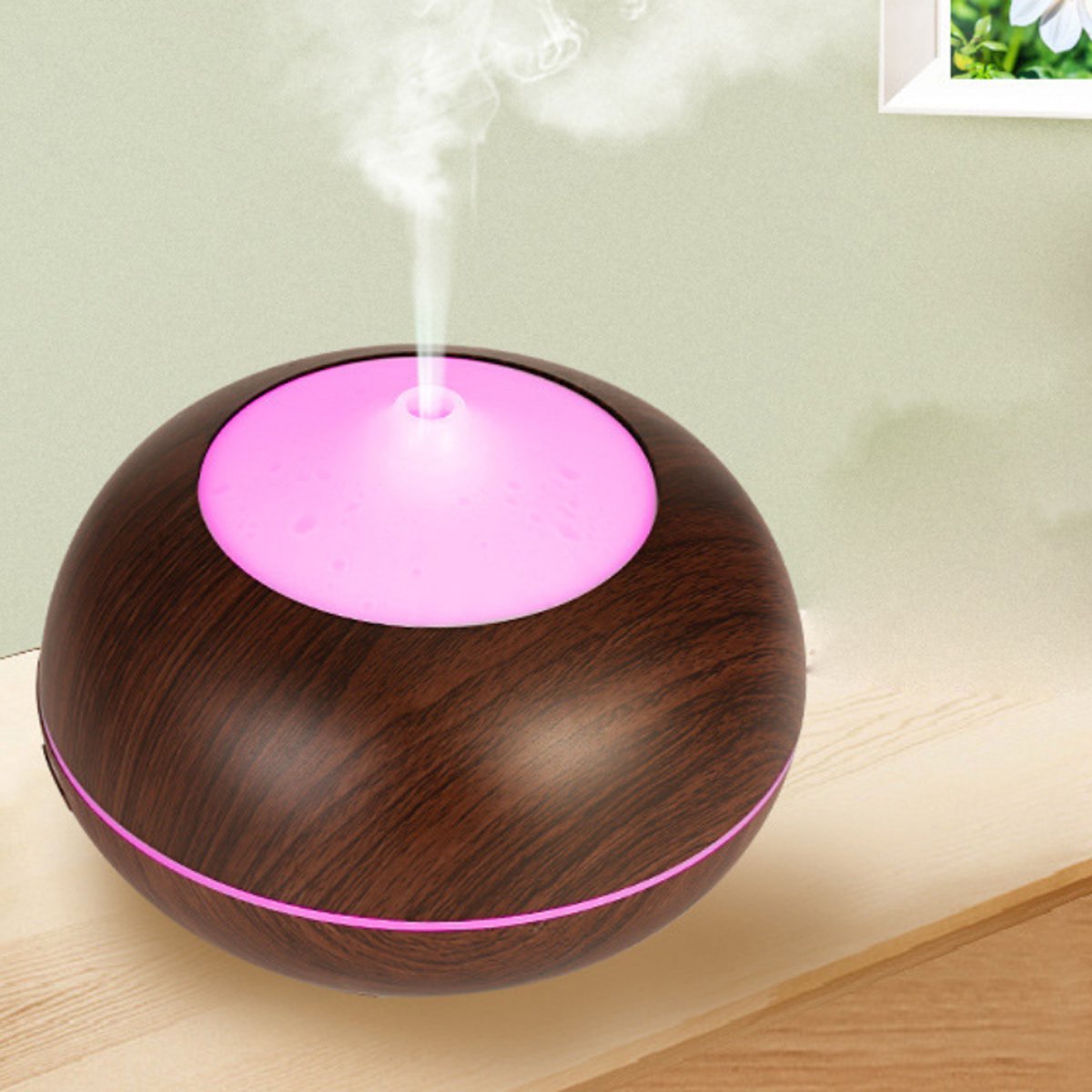 Mistyrious Essential Oil Humidifier Natural Oak Design With Easy Salmon Lucky