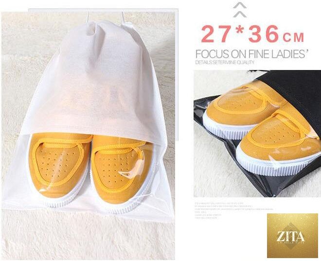 2 Sizes Waterproof Shoes Bag Pouch Storage Travel Bag Portable Tote Drawstring Bag Organizer Cover Non-Woven Laundry Organizador