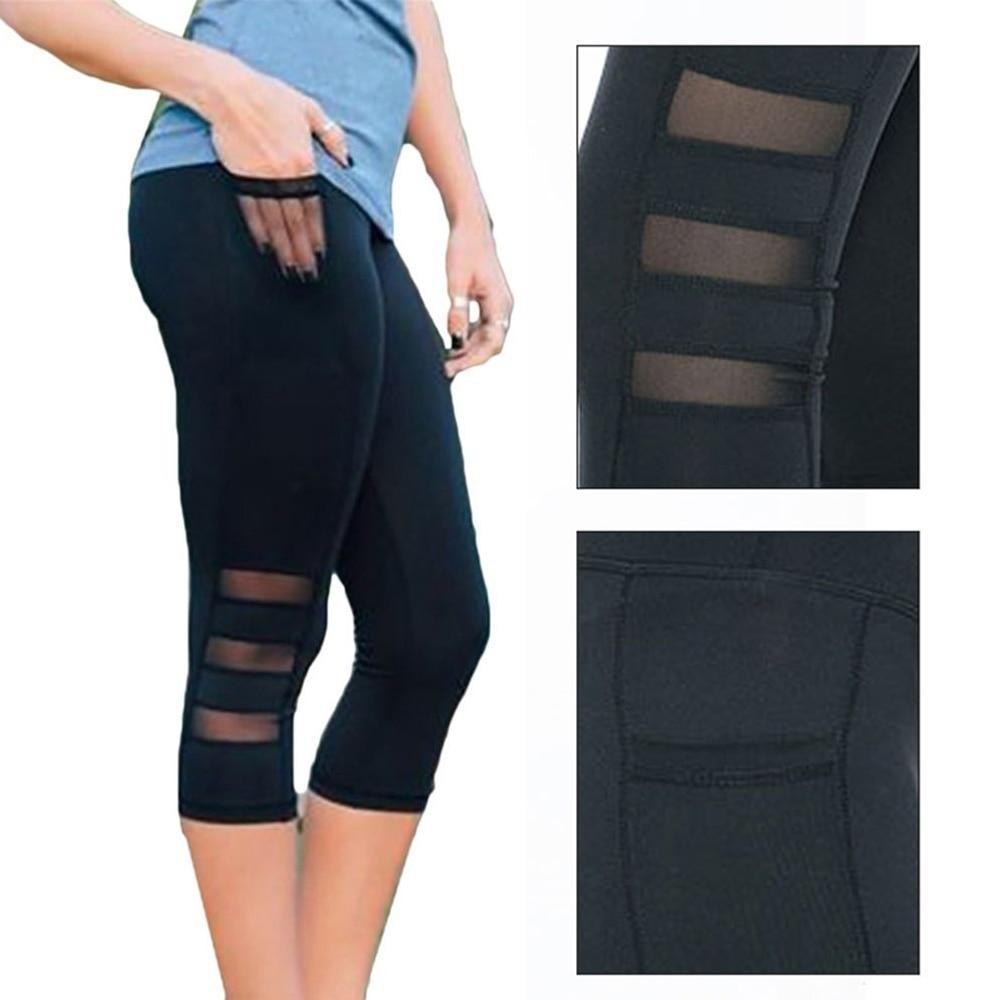 EP Calf-length Pants Capri Pant Sport leggings Women Fitness Yoga Gym Jade
