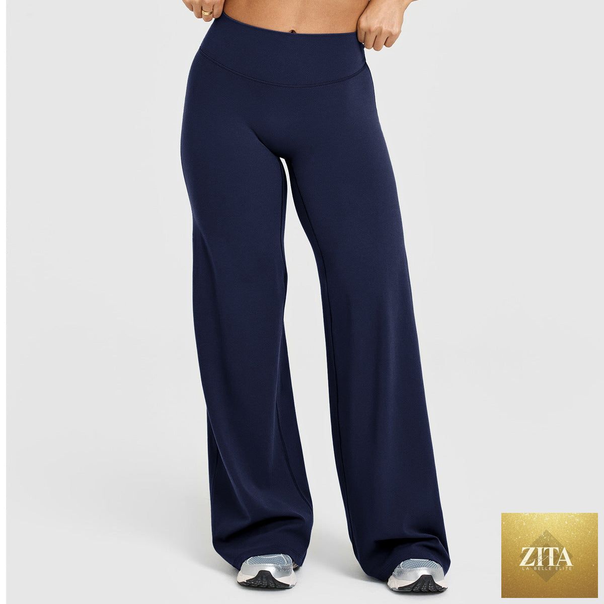 Loose Straight-leg Yoga Pants That Create A Slimming High-waisted Look
