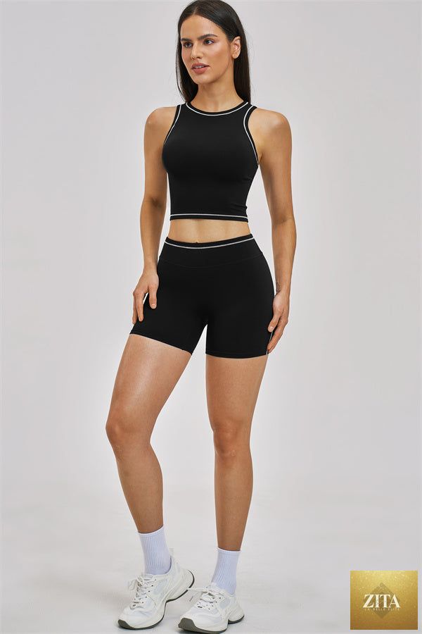 The Unbound Crop Top Shorts 2-Piece Set