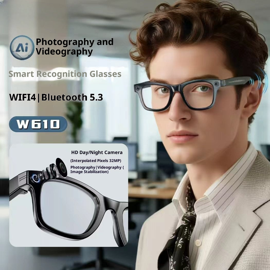 FLIPSTYLEZLLC AI Recognition Voice Assistant Smart Glasses with 800w camera for translation and voice recognition features.