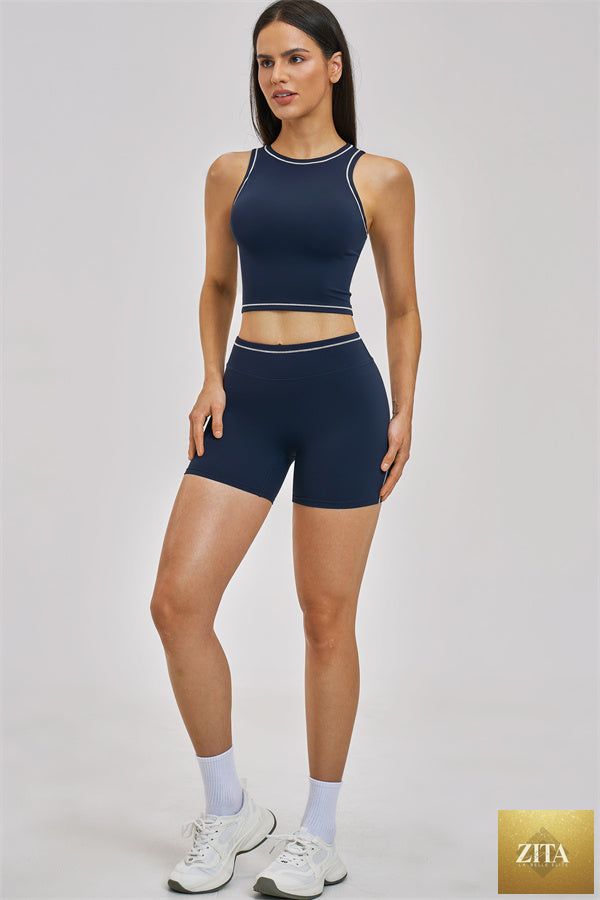 The Unbound Crop Top Shorts 2-Piece Set