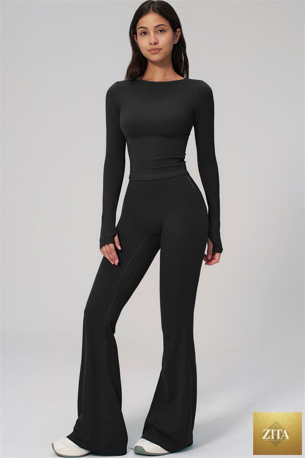 The Rapture Long Sleeve T-shirt Flared Leggings 2-Piece Set