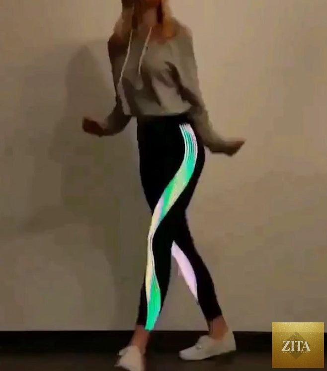Fitness Yoga Pants Laser Printed Slimming Sports Leggings