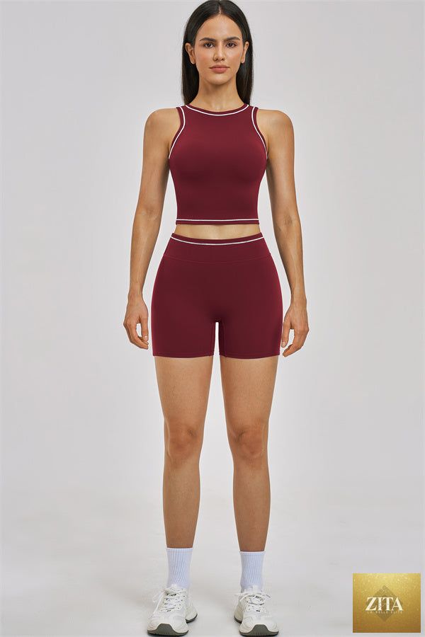 The Unbound Crop Top Shorts 2-Piece Set