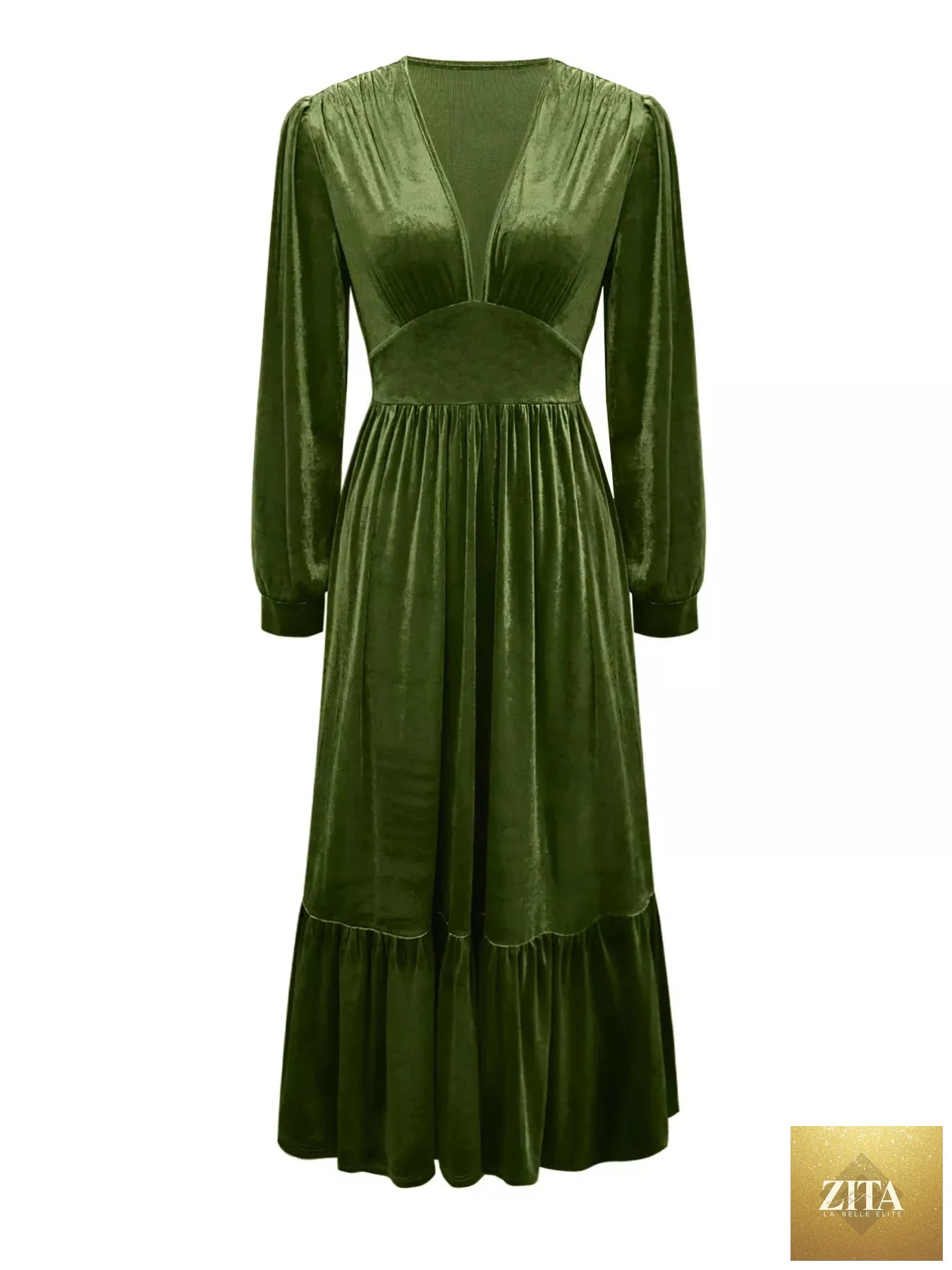 Shopiebay ruffled hem long sleeve dress featuring a flowy design and feminine details, perfect for casual or dressy occasions.