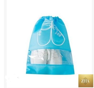 2 Sizes Waterproof Shoes Bag Pouch Storage Travel Bag Portable Tote Drawstring Bag Organizer Cover Non-Woven Laundry Organizador